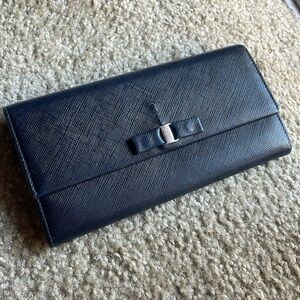 Salvatore Ferragamo navy blue designer wallet